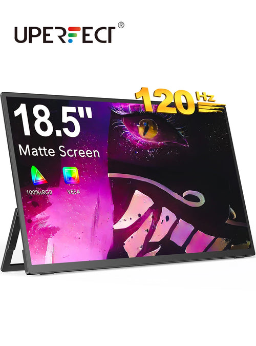 UPERFECT 18 UMax 18.5" Computer Monitor Portable 120hz Display FHD With Type C Mini HDMI VESA Swivel Lift Bracket For Laptop PC