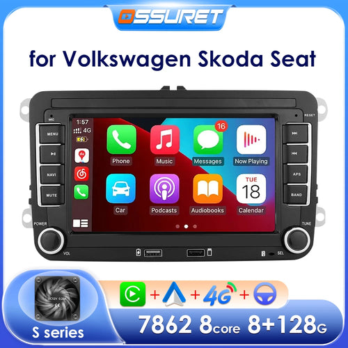 Android 14 Car Radio for VW POLO GOLF 5 6 Plus PASSAT B6 JETTA TIGUAN TOURAN SHARAN SCIROCCO CADDY Seat Carplay Audio Stereo GPS