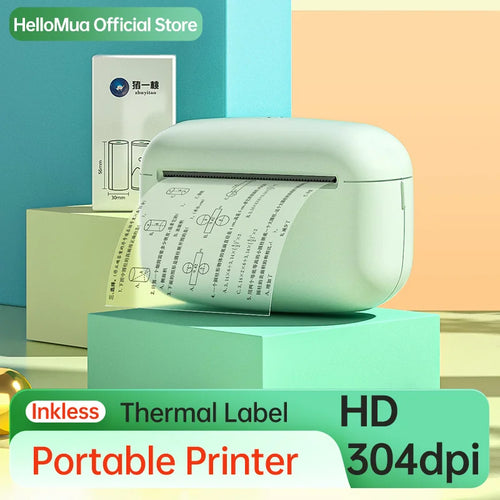Mini portable thermal label printer note photo Bluetooth Pocket Inkless paper Self-Adhesive Stickers Maker 57mm Android IOS