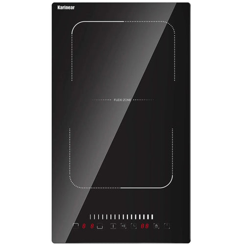 Karinear电磁炉双灶具,3500W,12英寸嵌入式电磁炉带组合区,安全锁,定时器,暂停功能