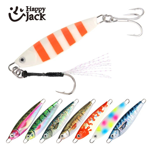 Happyjack Slow Jig micro Jig 10g 15g 20g 30g Spoon Metal Bait Sea slow metal jigging Casting Jig Off Shore Jig Artificial Bait