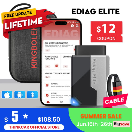 No Subscription Lifetime Update Kingbolen Ediag elite ALL Software Bi Directional 15 Reset CANFD Protoco OBD2 Scanner