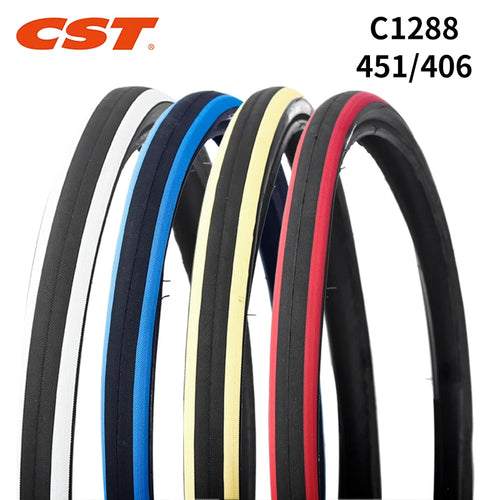 CST自行车轮胎C1288 406 20英寸 20*1.35钢丝胎 451 20x1 1/8 60TPI 小轮径折叠自行车外胎