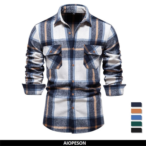 The Highland Plaid | Men's Brushed Cotton Plaid Flannel Shirt