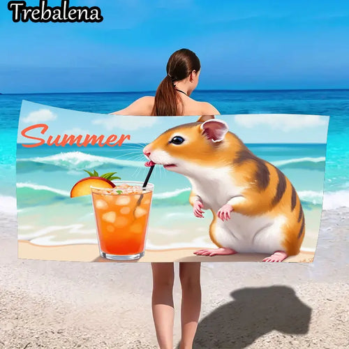 The Sunward | 30x60 Ultra-Soft Quick-Dry Beach Towel with Summer Print