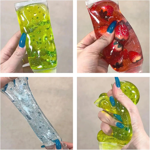 Stress Relief Squishy Toy, Toothpaste Shape Slow Rising Fidget, Soft Jelly Anti-Anxiety Sensory Gift, Cute Squishies for Kids Adults