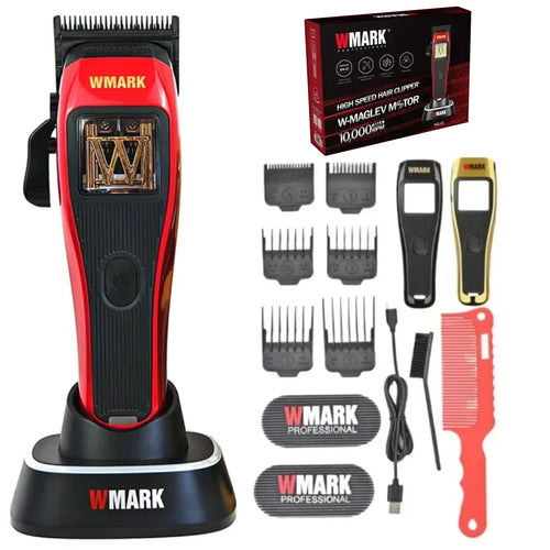 High Speed 10000RPM WMARK NG-X1 Professional Hair Clipper with Charge Base Hair Trimmer For Man Barber Haircut Machines 9V