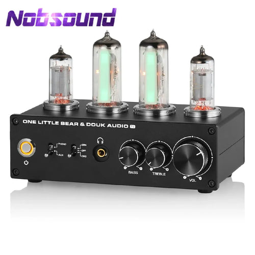 Nobsound T9 Mini 6E2 MM/MC唱放黑胶唱机前置放大器高保真立体声音频真空管前置放大器桌面耳放