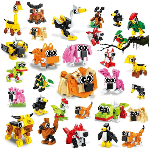 HOGOKIDS Party Favors- 20 Pack Animals Building Block Easter Gift Goodie Bags Stocking Stuffer Prizes Xmas Birthday Gift for6+