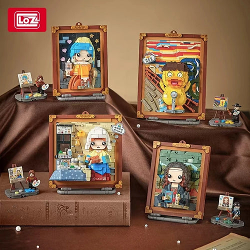 LOZ Cute Painting Home Decor building block photo frame painting assembly blocks model toys for children Christmas gift