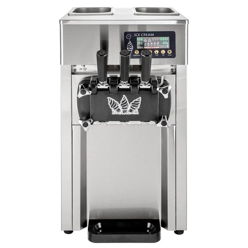 Sihao Ice Cream Machine 1200W A168 Panassonic Compressor Ice Cream Maker 3Flavors Ice Cream Making Machine 4 Nozzles LCD Pannel