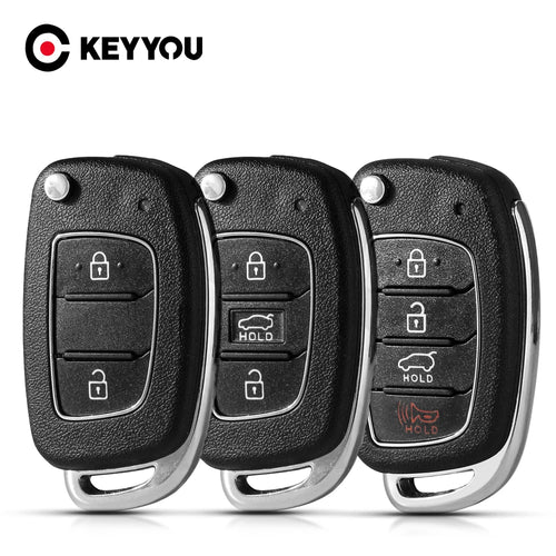 KEYYOU New Remote Car Key Shell For Hyundai Solaris Creta Ix25 Kona Tucson Sonata I40 Ix35 I20 Ix45 2017-2019