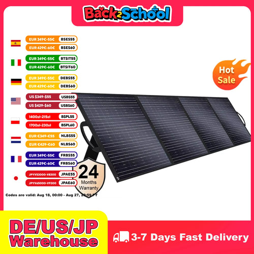 SOLARPLAY 200W 18V Solar Panel Kit Foldable Solar Panel Outdoor Rechargeable Solar Charger For Portable Camping Power Station