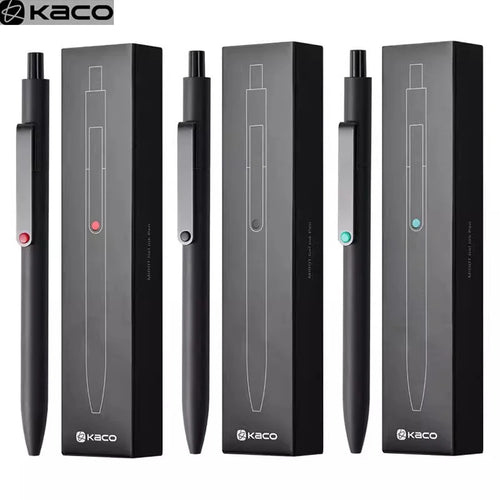 Cute Kaco MIDOT Gel Ink Pen Metal Signature Pens 0.5mm Fine Point 800Meter Smooth Writing Quick Dry Office School Stationary