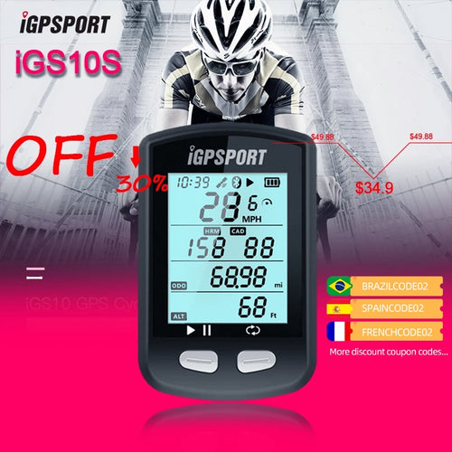iGPSPORT iGS10 S GPS自行车码表 iGPS 10s 公路/山地自行车无线测速里程表