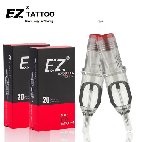 EZ Tattoo Needles Revolution Cartridge Needles Curved (Round) Magnum #10 0.30mm for system Tattoo Machines and grips20 pcs /box