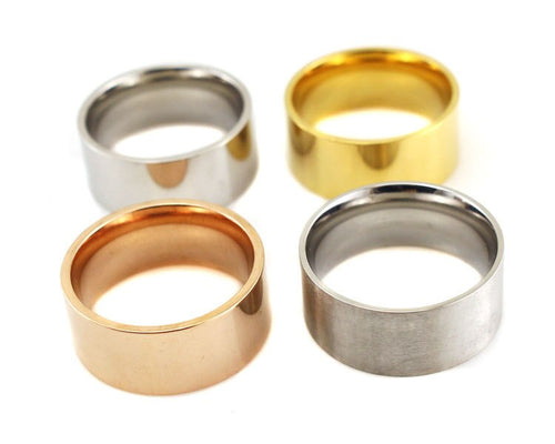 New style steel ring double row frosted ring titanium steel wholesale foreign trade wish platinum plated ring