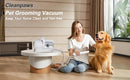 Dog Grooming Vacuum Kit 7 in 1, Cat & Dog Hair Vacuum Brush for Shedding - Includes Rollers, Deshedding Mitts, Nail & Paw Trimmer