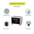 60W Ultrasonic Bath 0.8L Cleaning Machine with Degas Timer Jewelry Brush Glasses