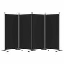 Divider with 4 Panels Black 346x180 cm in Fabric Home decoration products, partition screens, privacy screens