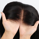 Kinky Straight Pre-cut Lace Frontal Human Hair Wigs Pre Plucked Brazilian 6x4 Glueless Wig For Women Yaki Straight Remy Hair