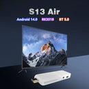 S13 Air Smart TV Stick Android 14 Rockchip RK3518, 2.4G&5G WiFi6 Dual Band, 2GB 16GB ROM 4K HDR Bluetooth Voice Remote Control