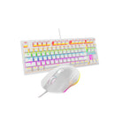 机械键盘套件和游戏鼠标 3200 DPI 有线 ABNT2 灯光 LED RGB 青轴 60% 白色 Be-k1 Luuk Young