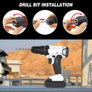 Cordless Drill Driver 21V, Electric Drill Kit with 1500mAh LI-ion Battery, Cordless Screwdriver 25+1 Torque, 45N.m Max, 29PCS Accessory, 2 Variable Speed, LED Light for Home and Garden DIY Project