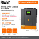 PowMr 3.2KW 24V 混合式太阳能逆变器 纯正弦波 80A MPPT 太阳能充电控制器 可为锂电池充电 带WIFI