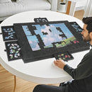 Portable Puzzle Table Felt Puzzle Platform with 6 Drawers 2-In-1 Stand 1000 Piece Puzzle Capacity Lightweight & Easy Store