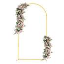 Gold Wedding Arch Backdrop Frame for Party Reusable Balloon Stand for Bridal Shower Birthday Ceremony Garden Decor 6/6.6/7.2FT