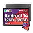 11英寸平板电脑，安卓14，八核处理器，12GB RAM+128GB ROM（1TB TF），5MP+13MP，分屏，6800mAh，带保护套平板电脑