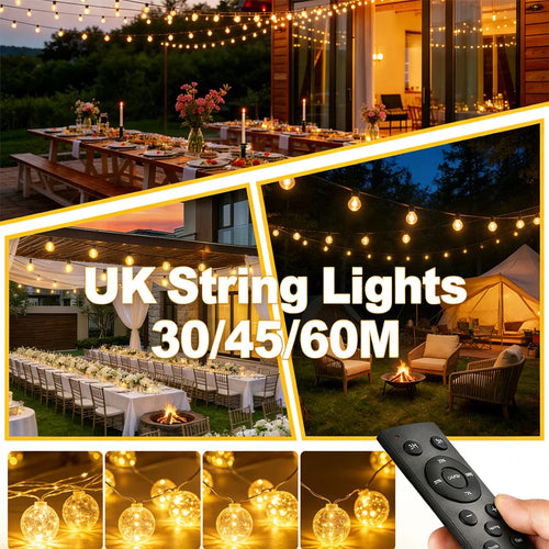 The Horizon Line | 24V Low-Voltage Remote-Controlled Outdoor String Lights