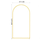 Gold Wedding Arch Backdrop Frame for Party Reusable Balloon Stand for Bridal Shower Birthday Ceremony Garden Decor 6/6.6/7.2FT