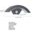 24W LED 现代户外壁灯，暖白光 3000K LED 壁灯，适用于露台花园小径