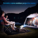 UK Stock White HY300 Smart Projector Android 11.0 H713 Chip WiFi6 Portable Mini Projector 180° Rotatable Bracket 1GB+8GB Home Theater Cinema English Plug 100-240V