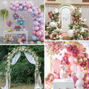 Gold Wedding Arch Backdrop Frame for Party Reusable Balloon Stand for Bridal Shower Birthday Ceremony Garden Decor 6/6.6/7.2FT