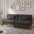 COMHOMA Fabric Sofa Bed 3 Seater Upgraded Frame 5-Gear Back Angle Adjustable Futon Sofa for Living Room