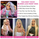 613 Blonde Body Wave Lace Front Wig Human Hair 13x4 13x6 Hd Lace Frontal Wigs 613 Blonde Human Hair Wigs Body Wave Frontal Wig