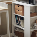 SoBuy FBT68-W printer table with 7 shelves roll container office cart side trolley file trolley White BHT approx.: 60x75x35cm