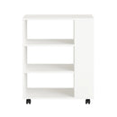 SoBuy FBT68-W printer table with 7 shelves roll container office cart side trolley file trolley White BHT approx.: 60x75x35cm
