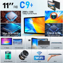11英寸平板电脑，安卓14，八核处理器，12GB RAM+128GB ROM（1TB TF），5MP+13MP，分屏，6800mAh，带保护套平板电脑