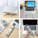 Suporte de Alumínio Ajustável – Mais Conforto para Trabalhar Melhor! Regulável Para Notebook E Macbook Escritório