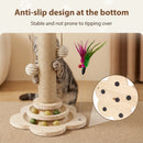The Cedar Column | Natural Sisal Cat Scratching Post with Play Track