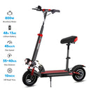 带座椅电动滑板车 800W 最大速度 45-50公里/小时 续航 35-55公里 10英寸越野轮胎 双重减震折叠电动滑板车