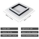 方形亚克力吸顶灯 现代LED吸顶灯，白色6500K LED吸顶灯适用于卧室办公室厨房客厅