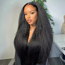 220% Brazilian Yaki Kinky Straight Human Hair Wigs Pre Cut Glueless Wig Human Hair Ready To Wear And Go Preplucked For Women