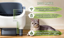 76L+11L Fully Automatic Self-cleaning Cat Litter Box APP-control Semi-enclosed Cat Litter Sandbox  Leak-Proof Pinch-Proof Smart Pet Toilet