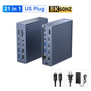 Acasis 40Gbps 21-in-1 USB-C Docking Station| Max 90W Output 8K 60HZ TF SD 4.0 |USB-C Hub for Video Editing & Pro Workstation