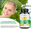 Triphala Capsules - Energy Boost, Digestion Enhancer, Bowel Cleanser, Antioxidant - 120 Capsules